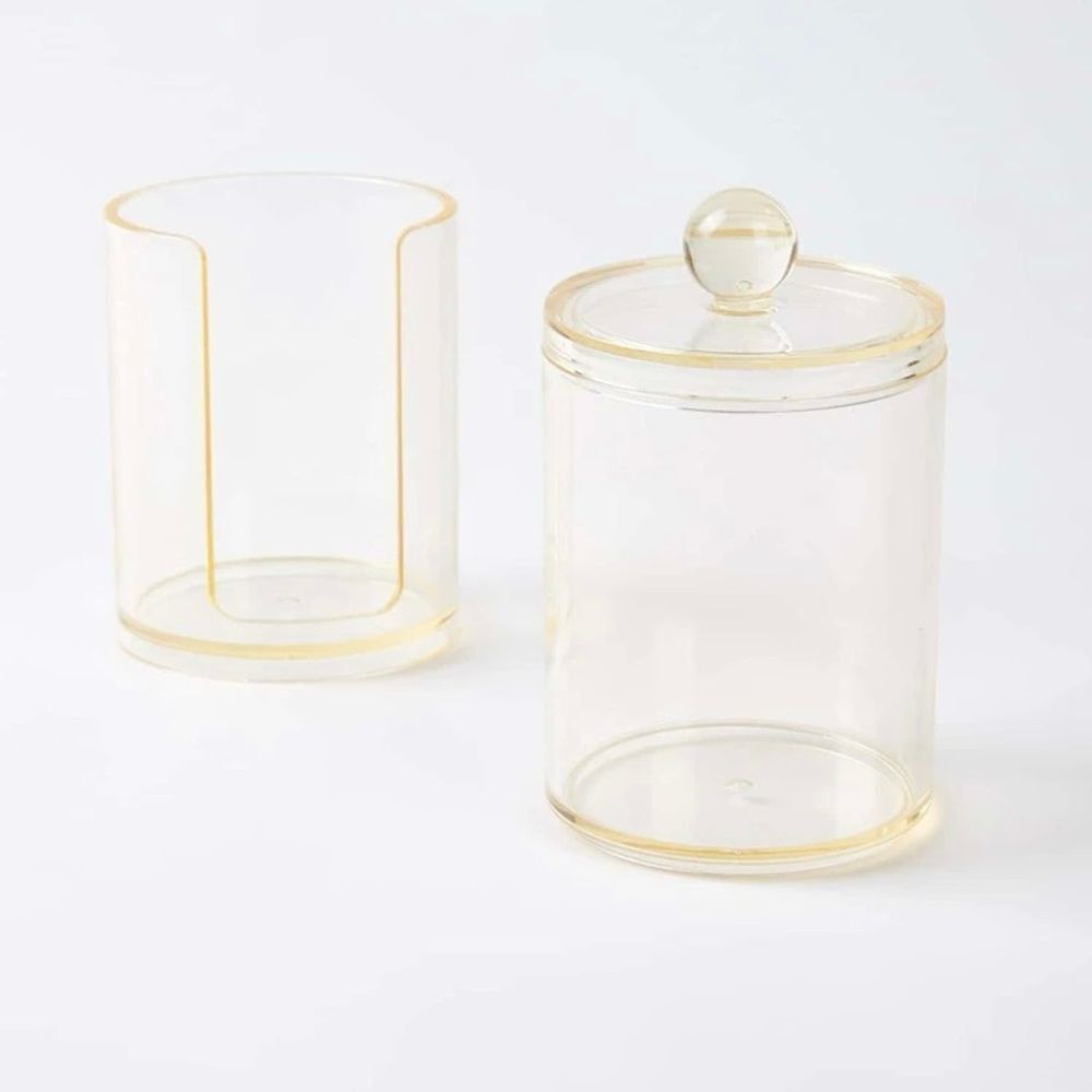 Stackable Clear Gold Acrylic Canister